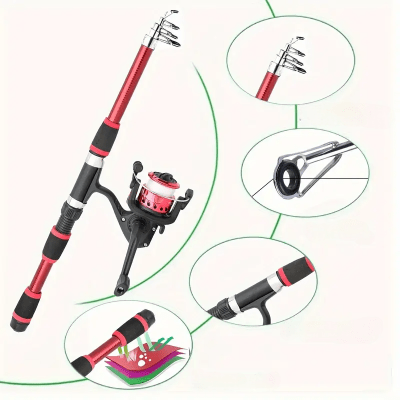 Canne a Pêche - CarboFishPro™ - Rouge - Coin Pêcheur