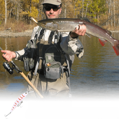 Leurre de Peche - FishingLureBait™ - Blanc Rayé - Coin Pêcheur